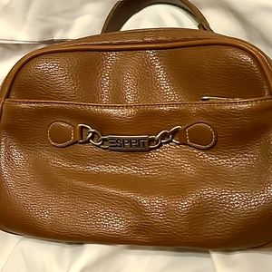 Esprit tan Leather toiletry bag